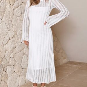 Hello Molly white maxi with slip dress